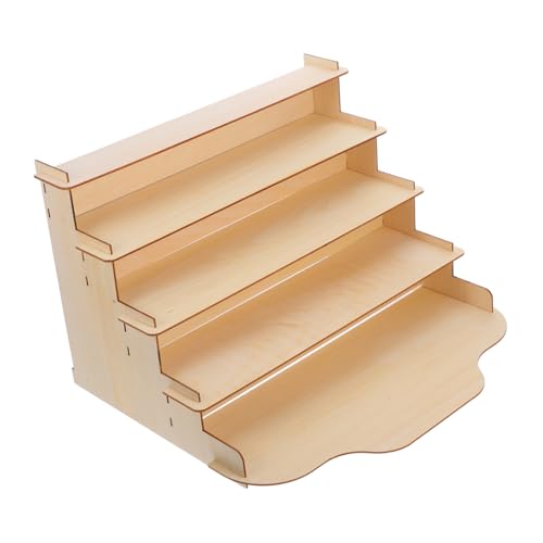 Housoutil Grußkartenständer Papierständer Grußkartenhalter Kunstdisplay Holz Grußkartenständer Kartenregal Kartenhalter Kartenständer Lindenholz Sperrholz von Housoutil