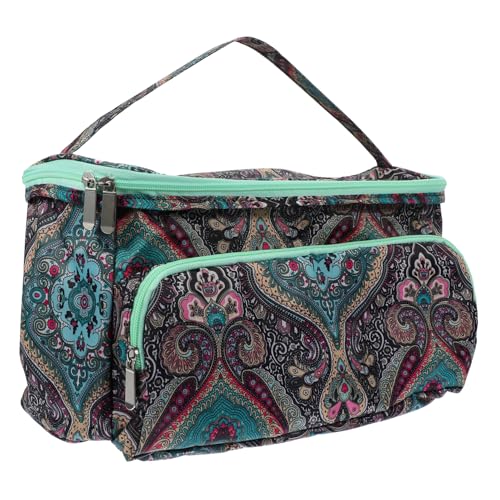 Housoutil Häkelaufbewahrungstasche mit Reißverschluss Organizer für Strickutensilien und Garn Tragbar für DIY Projekte Praktische und Kompakte Aufbewahrungslösung für Häkelnadeln von Housoutil