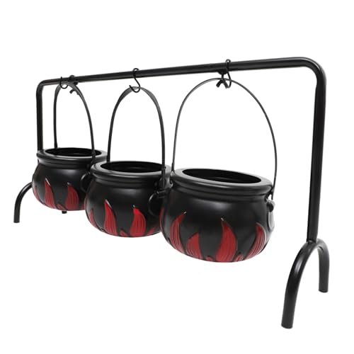 Housoutil Halloween Candy Bucket Set mit Handgriff Schwarze Feuer Eimer mit Ständer Tragbarer Süßigkeitenkorb für Partydeko Vielseitig für Süßigkeiten Kleine Geschenke Housoutil Halloween Candy Bucket Set mit Handgriff Schwarze Feuer Eimer mit Ständer Tragbarer Süßigkeitenkorb für Partydeko Vielseitig für Süßigkeiten Kleine Geschenke von Housoutil