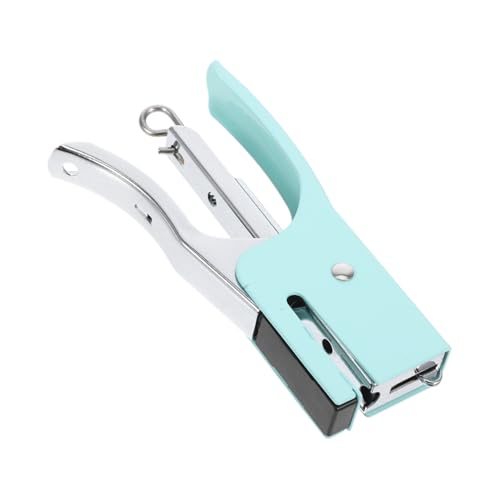 Housoutil Handhefter Notizbuch Klammerentferner Bürozubehör für den Damenschreibtisch Büromaterial-Kit Handwerkshefter Homeoffice-Grundlagen Stoffhefter rosa Zange Buchheime Metall Grün von Housoutil
