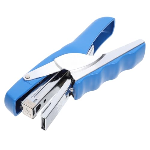 Housoutil Handhefter handhaben für Produkt Desktop-Hefter Pastell Schulmaterial Mini Hefter schwere Ausführung Metallhefter Bürogeräte Unterrichtsversorgung Hefter Klassenzimmer Abs Blau von Housoutil