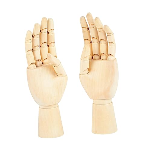 Housoutil Handmodelle aus Holz, bewegliche Gelenke, Skizzieren, Ornamente zum Zeichnen, Kunst und Schmuck, Display für Links- und Rechtshänder, für Studenten und Künstler, 2 Stück Housoutil Handmodelle aus Holz, bewegliche Gelenke, Skizzieren, Ornamente zum Zeichnen, Kunst und Schmuck, Display für Links- und Rechtshänder, für Studenten und Künstler, 2 Stück von Housoutil