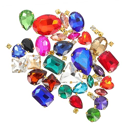 Housoutil Handnäh Strasssteine Diy Kristall Claw Rhinestones für Bekleidungsaccessoires für Dekorationen und Kreative Projekte von Housoutil