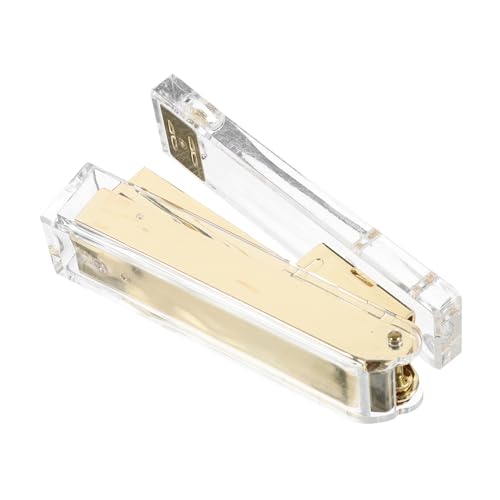 Housoutil Hefter Büro Heftklammern Klassenzimmer Liefert Schreibtisch Essentials Schreibtisch Liefert Golden Acryl von Housoutil