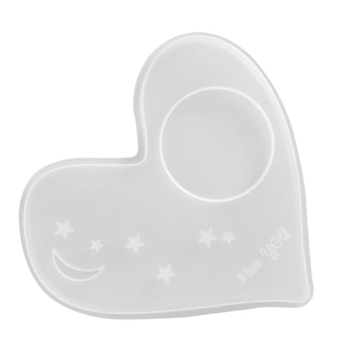 Housoutil Herzförmige Silikonuntersetzer Gießform Kreative Diy Mold für Designs für Bastelprojekte und an Diy von Housoutil