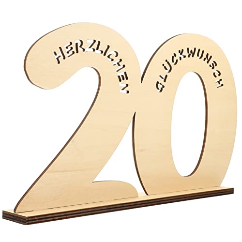 Housoutil Holz Anniversary Zahlen Schild Dekoratives Tisch Deko Element aus Natürlichem Holz Langlebiges Party Accessoire Vielseitiges Geburtstags und Jubiläums Mittelstück Geruchsneutral Housoutil Holz Anniversary Zahlen Schild Dekoratives Tisch Deko Element aus Natürlichem Holz Langlebiges Party Accessoire Vielseitiges Geburtstags und Jubiläums Mittelstück Geruchsneutral von Housoutil