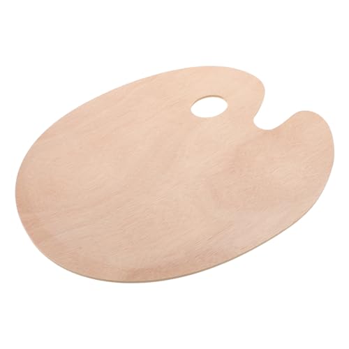 Housoutil Holz Pigment Mischpalette für Aquarell und Acrylfarben Praktische Malwerkzeuge für Künstler Anfänger und Hobbyisten Langlebig und Handlich mit Daumenloch von Housoutil