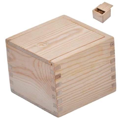 Housoutil Holzbox Teetassen Aufbewahrungskiste aus Natürlichem Kiefernholz Langlebig und Geruchsfrei Vielseitiger Schmuck und Teetassen Organizer Quadratische Aufbewahrungsbox für Kleine Housoutil Holzbox Teetassen Aufbewahrungskiste aus Natürlichem Kiefernholz Langlebig und Geruchsfrei Vielseitiger Schmuck und Teetassen Organizer Quadratische Aufbewahrungsbox für Kleine von Housoutil