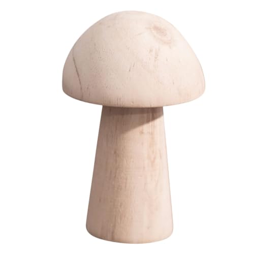 Housoutil Holzpilz Dekoration Dekorationen DIY Pilz Unbemaltes Pilz Ornament Blanko Pilz Ornament Kleines Pilz Kleines Pilz Ornament Blanko Pilz Dekoration von Housoutil