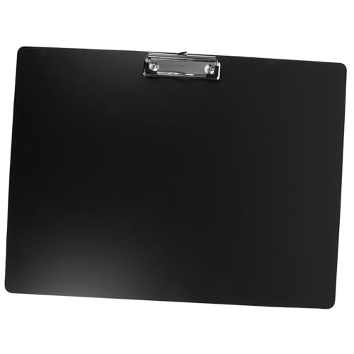 Housoutil Horizontales Klemmbrett Dicker Kunststoff Schreibblock für Bürogebrauch Ergonomisches Design mit Clip Vielseitige Klemmbrett für alle Altersgruppen Schwarz von Housoutil
