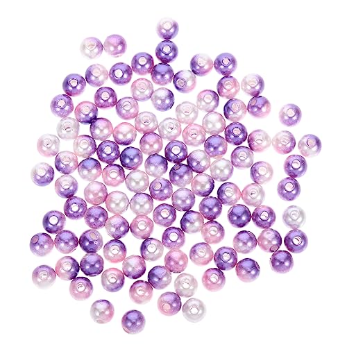 Housoutil Imitation Perlen Spacer Beads Farbverlauf Lila Schmuck Bastelperlen für Diy Ohrringe Armbänder und Dekoration Kreative Bastelperlen von Housoutil