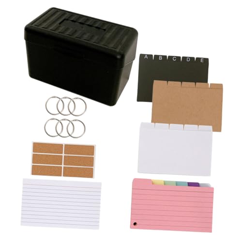 Housoutil Karteikarten Aufgabenkartenboxen Für Zeilenkarteikarte Mit Etui Karten-organizer-kartenetui Kartenetui Aus Plastik Flash-karten-organizer Farbige Notizkarten Eisen von Housoutil