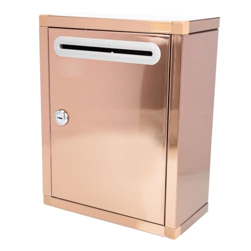 Housoutil Kasten Briefkasten Aus Edelstahl Drinnen Modern Geschäft Groß Hängend Montiert Vorschlagsfall Golden Housoutil Kasten Briefkasten Aus Edelstahl Drinnen Modern Geschäft Groß Hängend Montiert Vorschlagsfall Golden von Housoutil