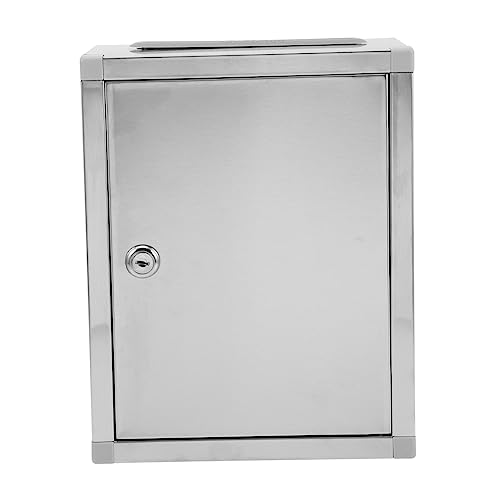 Housoutil Kasten Briefkasten aus Edelstahl Fänger retro mit Fallschlitz Slot mehrere Büro briefkarton letter box kladden nootbook Briefkästen Briefpostbehälter Rostfreier Stahl Silver Housoutil Kasten Briefkasten aus Edelstahl Fänger retro mit Fallschlitz Slot mehrere Büro briefkarton letter box kladden nootbook Briefkästen Briefpostbehälter Rostfreier Stahl Silver von Housoutil