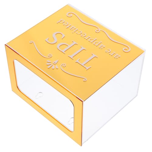 Housoutil Kasten Vorschlagsbox Tombolaboxen mit Schlitz goldener stifthalter für den schreibtisch Schließfächer für persönliche Gegenstände Tipps Geld Trinkgeld Glas Acryl Housoutil Kasten Vorschlagsbox Tombolaboxen mit Schlitz goldener stifthalter für den schreibtisch Schließfächer für persönliche Gegenstände Tipps Geld Trinkgeld Glas Acryl von Housoutil
