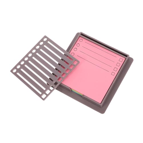 Housoutil Kompakte Notizhalterbox für Haftnotizen und Memo Pads Praktische Schreibtischaccessoires für Schule und Büro Robustes Design für Ordnung von Housoutil