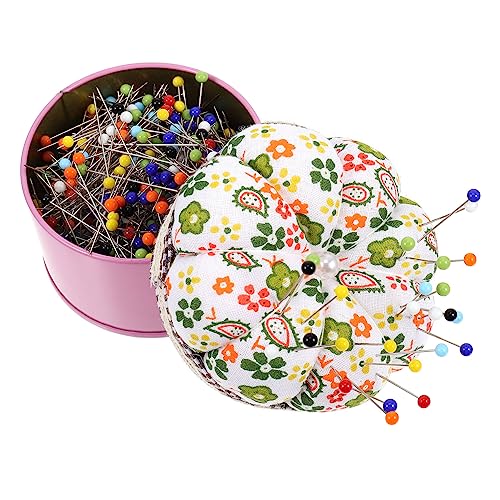 Housoutil Kopfnadeln mit Metallbox Geradlinige Quiltnadeln Schutz für Hände zum Nähen Basteln Dekorieren und Quiltprojekte Housoutil Kopfnadeln mit Metallbox Geradlinige Quiltnadeln Schutz für Hände zum Nähen Basteln Dekorieren und Quiltprojekte von Housoutil
