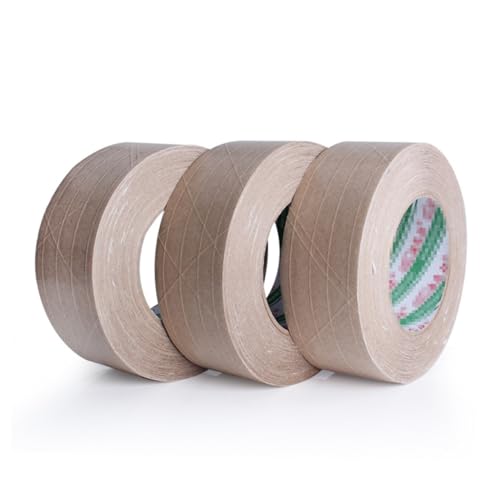 Housoutil Kraftpapier Klebeband Hochklebend Verpackungsband Reißfest für Rahmenverpackung Druckverdeckung und Kartonverstärkung Housoutil Kraftpapier Klebeband Hochklebend Verpackungsband Reißfest für Rahmenverpackung Druckverdeckung und Kartonverstärkung von Housoutil