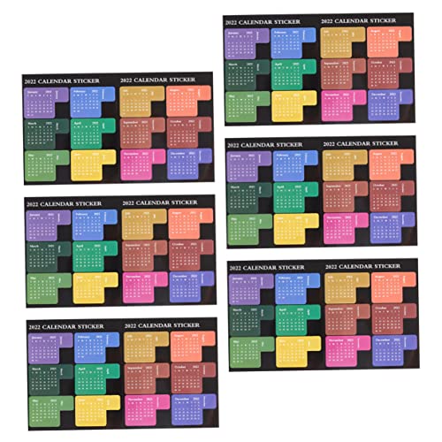 Housoutil Kreative Planer Aufkleber Verschiedenen Farben Selbstklebende Index Tabs für Notizbücher und Kalender Wasserfest zur Monatsmarkierung und Terminplanung von Housoutil
