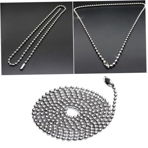 Housoutil Kugelkette mit Verstellbarer Robuste Perlenkette für DIY Projekte und Hundemarken Hochwertige Rostfreie Metallkette mit Glatter Oberfläche und Vielseitigen Housoutil Kugelkette mit Verstellbarer Robuste Perlenkette für DIY Projekte und Hundemarken Hochwertige Rostfreie Metallkette mit Glatter Oberfläche und Vielseitigen von Housoutil