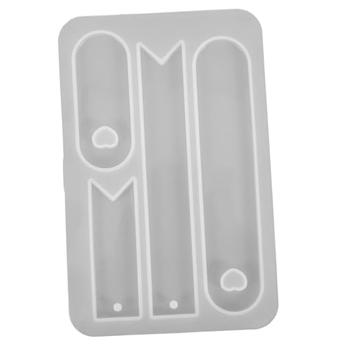 Housoutil Lesezeichenform Einfach Harzmusterformen Formen Zum Backen Silikonformen Ornamentformen Für Epoxidharz Buchhalter Silikonform Harz-silikonform Fondantform Weiß Kieselgel von Housoutil