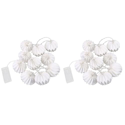Housoutil Lichterkette Papier Papier Lichterkette Schlafzimmerlampe 2st Weihnachtsdekoration Partylichter Nachtlicht Weihnachten Schlafzimmerlampen von Housoutil