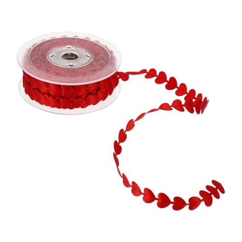 Housoutil Liebesband Schleife Basteln Blau Seide Hochzeitsdekorationen Geschenkverpackungsband Geschenkbänder ein Verpackungsband valentinstag Heimdekorband Polyester rot von Housoutil