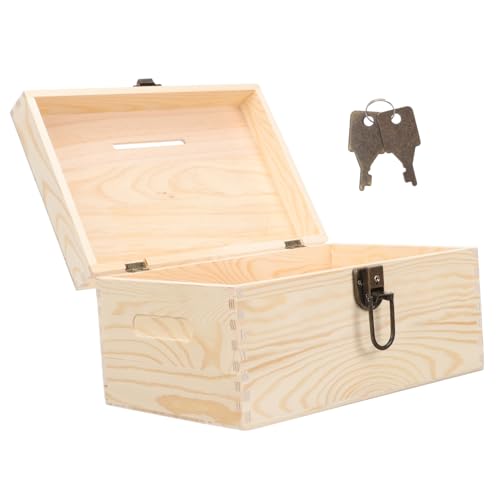 Housoutil Lockbare Spendenbox aus Holz Vorschlagsbox mit Schloss und Großer Kapazität für Sichere Abstimmungen und Spendenaktionen für Veranstaltungen und Organisationen Housoutil Lockbare Spendenbox aus Holz Vorschlagsbox mit Schloss und Großer Kapazität für Sichere Abstimmungen und Spendenaktionen für Veranstaltungen und Organisationen von Housoutil