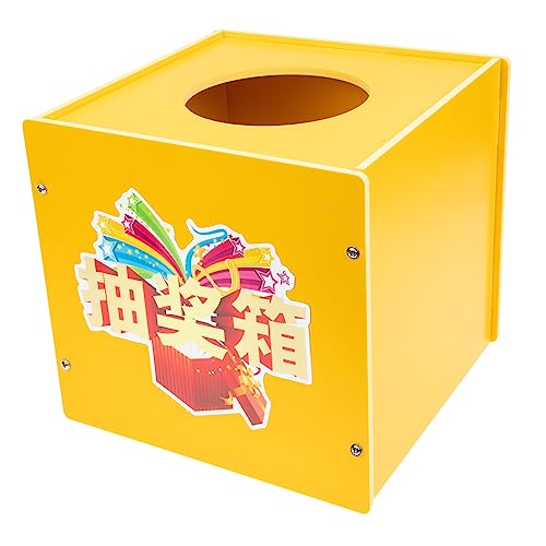 Housoutil Lotteriebox Raffle Ball Aufbewahrung für Partys Spenden und Veranstaltungen Kreative Rote und Goldene Ausführung für Verlosungen und Charity Events von Housoutil