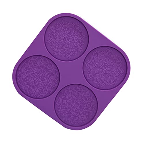 Housoutil Mandala Silikon Untersetzerform für DIY Projekte Runde für Epoxidharz Wiederverwendbare Tassenmatte Einfach zu Entformen Reinigen von Housoutil