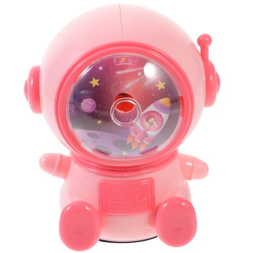 Housoutil Manueller Bleistift Cartoon Bleistiftschärfer Deckel Thematisiert Karikatur Auto Astronauten-briefpapier Machen Mini-bleistiftspitzer Cool Kabellos Roboter Rosa Plastik von Housoutil