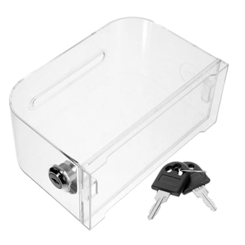 Housoutil Meinungsstimmabschied Handelskarteninhaber Inhaber Von Bürokarten Spende Dose Tombolaboxen Mit Schlitz Visitenkartenetui Behälter Für Bürokarten Kartenspeicher Transparent Acryl von Housoutil