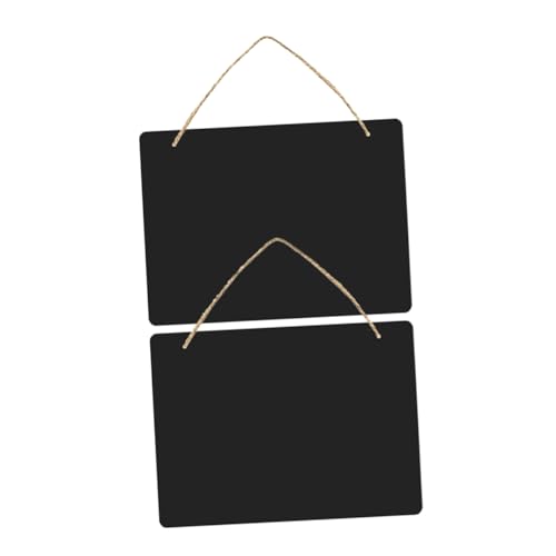 Housoutil Message Board Anhänger hängende Mini-Tafel aus Holz Zeichenbrett Tafelwand kleines Tafelschild Mini -Tafel Kreidezeichen kleine Kreidetafeln zum Beschriften Kreidebrett Schwarz von Housoutil
