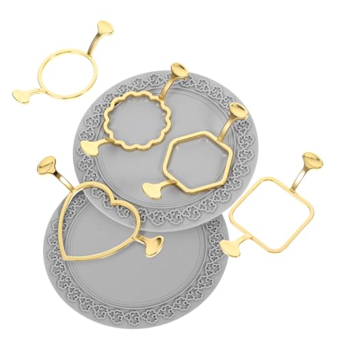 Housoutil Metall wachssiegel Kit mit Hitzebeständigen Silikonpads und Formen Rund Herz Viereck Sechseck Blume für Hochzeitseinladungen Briefversiegelung Party und Weinverpackung von Housoutil
