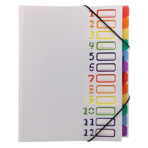 Housoutil Multi Layer Dokumentenmappe Weiß Vielseitiger Aktenordner für Quittungen Verträge und Wichtige Unterlagen Optimal für Büro und Zuhause von Housoutil