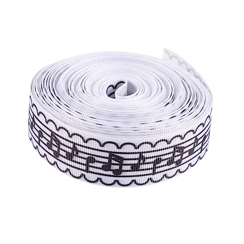 Housoutil Musiknoten Satinband für Diy Bastelprojekte Elegantes Geschenkband für Haarschleifen Wiederverwendbar und Leicht Yards für Dekorationen und Partys von Housoutil