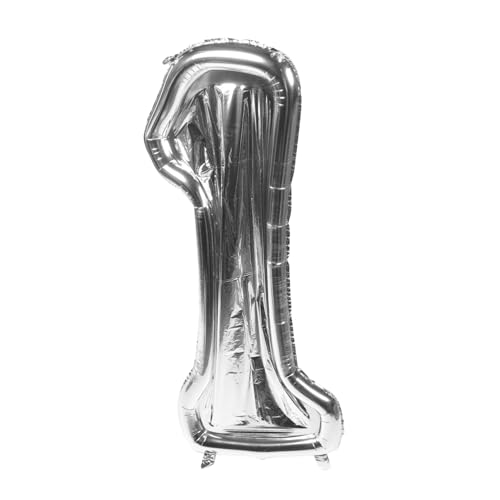 Housoutil Nummer Ballon Hi Geburtstag Luftballons Abs Partyballons Helium Kirsche große luftballons große ballons süßer Geburtstagsballon Ballonförmiger Ballonrahmen Aluminiumfolie Silver von Housoutil