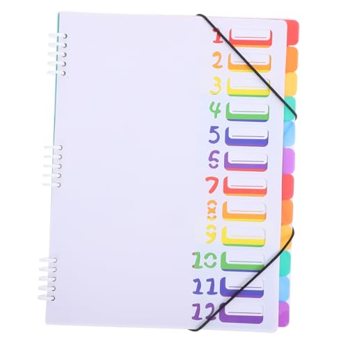 Housoutil Ordner Informationsbuch Portfolio-Ordner Aktenordner aus Kunststoff Projektordner Datei Akkordeon Organizer Geldschein-Organizer mit Taschen pp Weiß von Housoutil