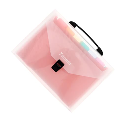 Housoutil Organtasche Ordner farbig bürobedarf dokumententasche Büro-Datei-Organizer Mehrschichtige Datei-Organizer Halter für Quittungsaufbewahrung Organisator für Papierakten Plastik von Housoutil