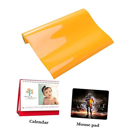 Housoutil PU Wärmeübertragungsfolie Fluoreszierendem Orange Htv Vinyl Rolle für T Shirts Sportbekleidung und Textilien Einfach zu Schneiden Stark Haftend für Kreative Designs von Housoutil