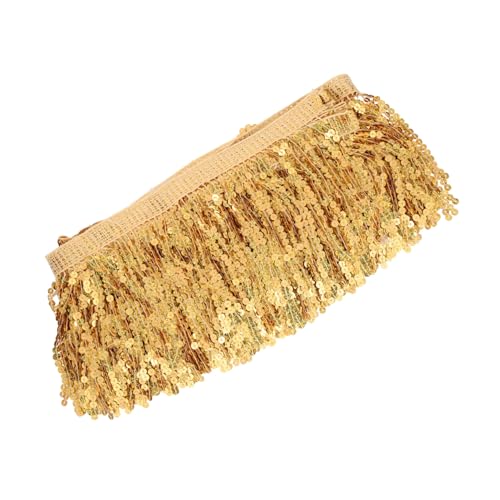 Housoutil Paillettenbesetzte Bärtige Spitze Dekoriert Glänzend Quaste Zubehör Spitze Mit Fransenbesatz Trimmen Funkelnd Festival -outfits Ballett Paillettenfransen Plastik Golden Housoutil Paillettenbesetzte Bärtige Spitze Dekoriert Glänzend Quaste Zubehör Spitze Mit Fransenbesatz Trimmen Funkelnd Festival -outfits Ballett Paillettenfransen Plastik Golden von Housoutil