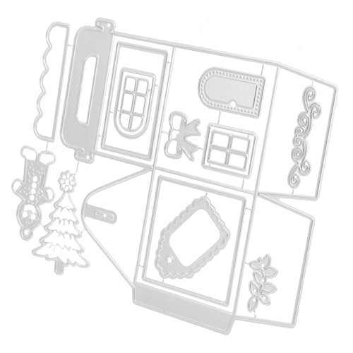 Housoutil Party-stanzformen Material Ornament Schablone Prägekarten Herstellen Frohe Weihnachten Schneiden Dekorative Papierstanzformen Bastelvorlage Silver Stahl Mit Hohem Kohlenstoffgehalt von Housoutil
