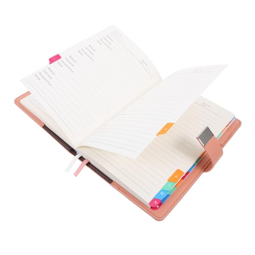 Housoutil Passwortbuch Notizblock Notebook Mit Passwortsperre Praktischer Passwort-organizer Tragbarer Passwort-organizer Adresse Passwortbuch Passwort-notizblock Papier Rosa von Housoutil