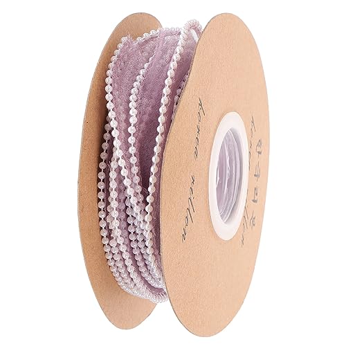 Housoutil Perle Meerjungfrau Hochzeit einladen Braut- seidenband ribbon bandfeile Lavendelband floristenkrepp beads Bänder für Blumensträuße gestaltetes Geschenkband Polyester Lavender von Housoutil