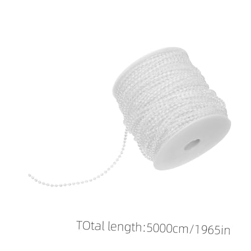 Housoutil Perlengirlande Transparent Perlenband für DIY Dekorationen Hochzeit Weihnachtsbaum Tischdekoration Basteln von Housoutil