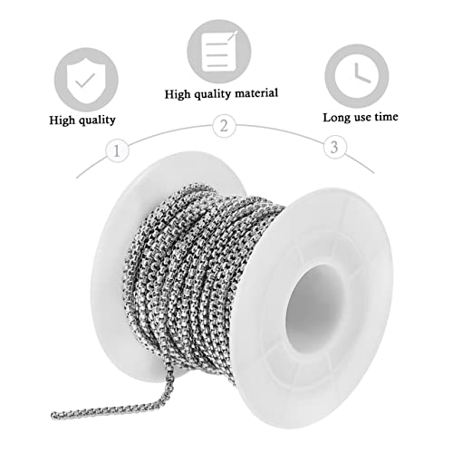 Housoutil Perlenkette Kugelketten Yards Schmuckdraht DIY Halsketten Armbänder Schlüsselanhänger Basteln Zubehör für Pulloverketten und Schmuckherstellung von Housoutil
