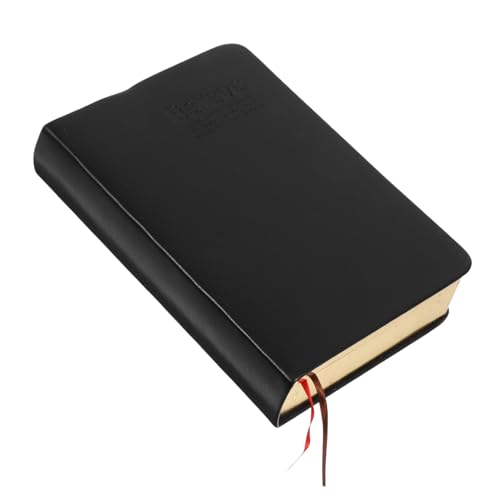 Housoutil Phnom Penh Notebook Notizbuch für Geschäftsschreiben PU-Notizbuch Tägliches Planungsbuch Bürokonferenznotizbuch Büroplan-Notizblock Dekoratives Sammelalbum Tagebuch Papier Schwarz von Housoutil