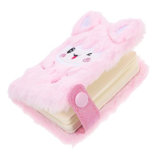 Housoutil Plüschbuch Notizbuch Mit Plüscheinband Tagebuch Flauschiges Tagebuch Schreibzubehör Notizbuch Zum Schreiben Cartoon-tagebuch Notizbücher Kawaii Notizblock Papier Rosa von Housoutil
