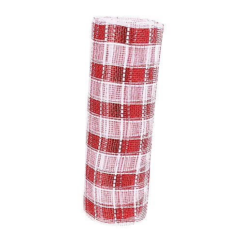 Housoutil Polyester Dekoratives Netzband Rot Weißes Mesh Ribbon Vielseitiges DIY Geschenkband für Festtagsdekoration Kränze Geschenkverpackungen und Bastelprojekte Housoutil Polyester Dekoratives Netzband Rot Weißes Mesh Ribbon Vielseitiges DIY Geschenkband für Festtagsdekoration Kränze Geschenkverpackungen und Bastelprojekte von Housoutil