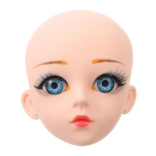 Housoutil Puppenkopfzubehör Nähen D Puppenkopf Modell Puppenkopf DIY Puppenkopf Puppenherstellungsmaterial Puppenkopf Vinyl Kopf Einer Vinylpuppe 3D-Modell zum Selbermachen Beige von Housoutil
